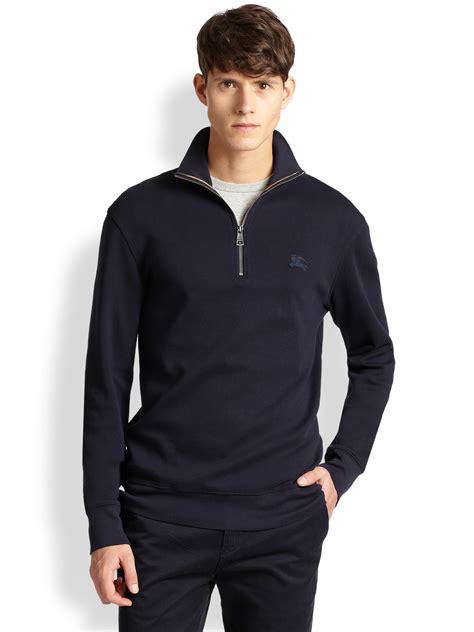 burberry sweatshirt white men|burberry men's half zip pullover.